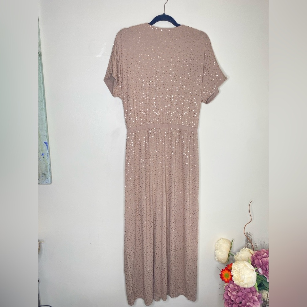 Garnet Hill Exclusive Sequined Jersey Maxi Dress large formal evening knit - Picture 8 of 8